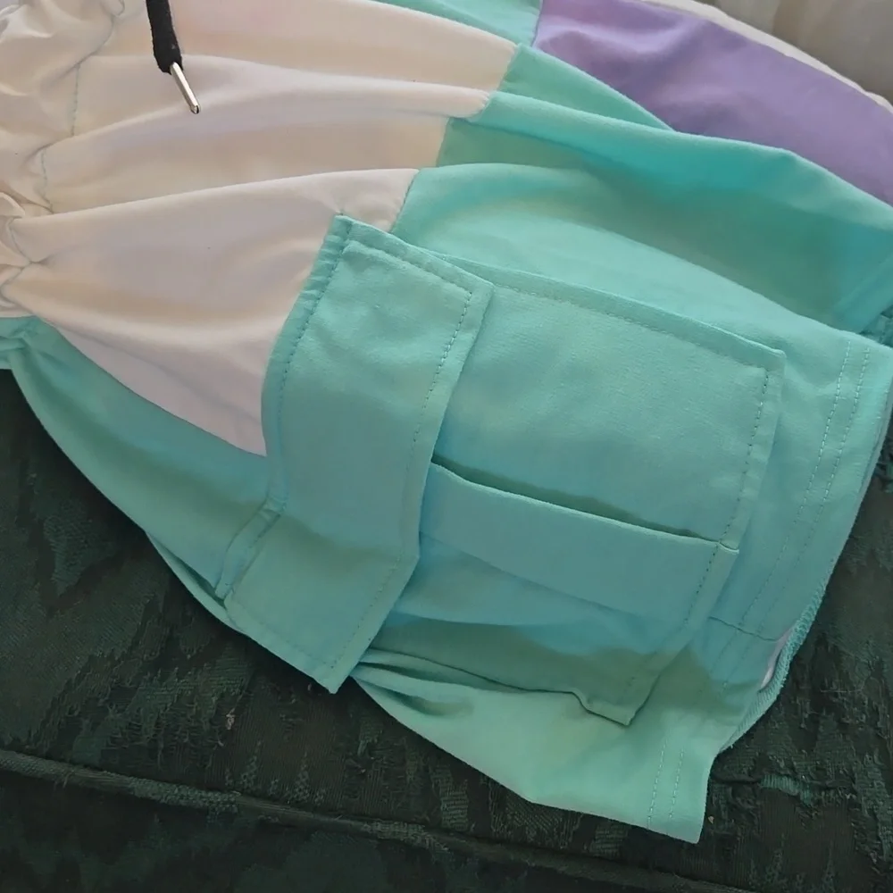 SHEIN 2 PC Matching Crop Top and Shorts Set